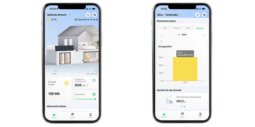 Screenshots aus App Überwachung